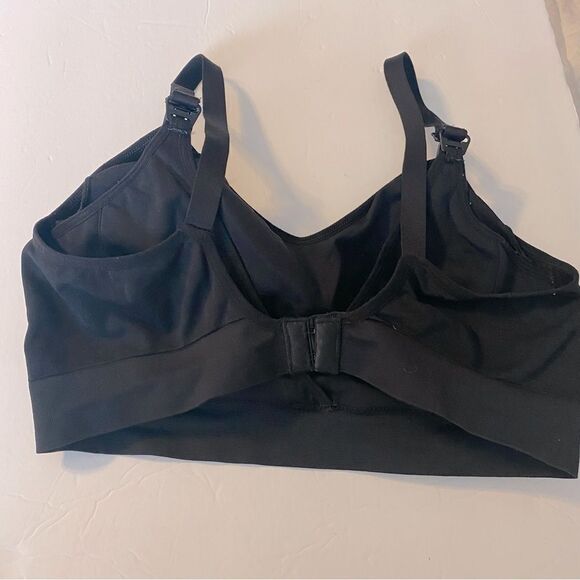 Isabel Maternity Nursing black breastfeeding bra no wire padded L - Picture 2 of 9